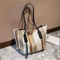 ราคา TEN กระเป๋าผ้าใบลายเรียบง่ายความจุขนาดใหญ่ผู้หญิงวรรณกรรมกระเป๋าถือไหล่เดี่ยว HM 93 (20800493049)