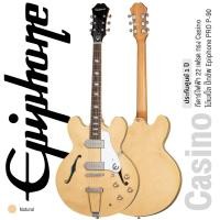 ราคา Epiphone Casino กีตาร์ไฟฟ้า 22 เฟรต ทรง Casino ไม้เมเปิ้ล ปิ๊กอัพ Epiphone PRO P 90 แบบ HH เคลือบเงา ประกันศูนย์ 1 ปี (19267719119)