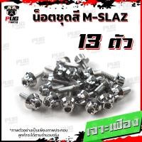 ราคา น็อตชุดสีM SLAZ 1ชุด 13 ตัว น็อตชุดสีเอ็ม สแลช น็อตMSLAZ น็อตเฟรมMSlaz น๊อตMSLAZ น็อตยึดเฟรม น็อสแตนเลส M slaz (14627920867)