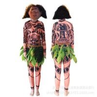 ราคา สำหรับชาย ฮาโลวีนผู้ใหญ่ Mens TATTOO T เสื้อกางเกงกระโปรงฮาวายชุดคอสเพลย์ผู้หญิง (16966322490)