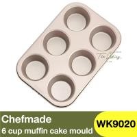 ราคา เชฟเมค พิมพ์มัฟฟิน 6 หลุม Chefmade 6 Cup Muffin Cake Mould WK9020 ถาดอบมัฟฟิน พิมพ์อบคัพเค้ก (18560823946)