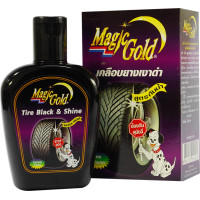 ราคา Magic Gold น้ำยาเคลือบเงายางดำรถยนต์ สูตรกันน้ำ กันสุนัขฉี่ 125 ซีซี (20207868457)