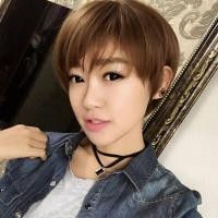 ราคา วิกผมสั้นสีน้ำตาลอ่อนเหมาะสมสำหรับผู้หญิงนิ่มสองหยวนผมปรกหน้าแบบเฉียงผมสั้นตรงหล่อสำหรับทั้งหญิงและชายวิกผมปลอมจาก Zhengtoo (19050063157)