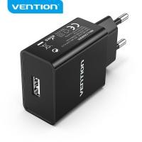 ราคา Vention USB Wall Charger หัวขาร์จเร็ว 1 Port 12W Fast Charging EU Plug USB Charger for Samsung Huawei Xiaomi VIVO OPPO 1 Port USB fast Charger (8465372957)