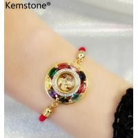 ราคา Kemstone สร้อยข้อมือคริสตัลรูปสร้อยข้อมือคลื่นแบบหมุนได้สร้อยข้อมือหินฮวงจุ้ยจีนสำหรับผู้หญิงนำโชคชุบเงินสีโรสโกลด์ (1816086583)