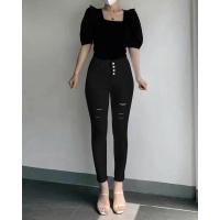 ราคา สินค้าขายดี สีกรมทรงเดฟผู้หญิงเนื้อผ้ายืดคอตตอน เอวสูงกลางกำลังพอดี เก็บทรงสะโพกต้นขา ทรงสวยเป๊ะ (15491931989)