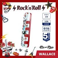 ราคา PixonPlux ปลั๊กไฟ รางปลั๊กไฟ ลาย ร็อคแอนด์โรล 4ช่อง 4 สวิตซ์ 35 M VCT3x0 75 ปลั๊กมอก ปลั๊กพ่วง ประกัน 5 ปี Wallace (19826396830)