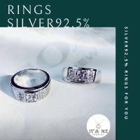 ราคา แหวนเงินแท้92 5 ประดับเพชร cz แหวนเงินสำหรับผู้ชาย งานละเอียดชุบทองคำขาว ราคาต่อวง เรือนเงินแท้ (20952855769)