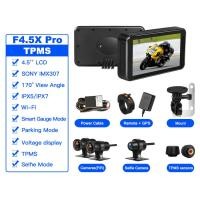 ราคา VSYS F4 5X Pro 4 5 เครื่องบันทึกกล้องมอเตอร์ไซค์ WiFi 3ช่อง170องศากล้อง DVR สำหรับมอเตอร์ไซค์1080P SONY IMX307 TPMS บันทึกการจอดรถ (19430614538)