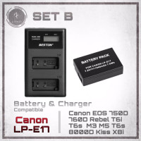 ราคา แบตเตอรี่กล้อง Canon LP E17 สำหรับกล้อง Canon EOS Rebel T6i 750D T6s 760D M3 M5 T6s 8000D Kiss X8i (19818355561)