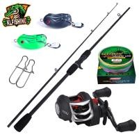 ราคา พร้อมตก คันเบ็ดตกปลาคันเบท สปิน รอกเบท รอกสปิน เหยื่อตกปลา กบยาง คัน1 8เมตร รอก คันตีเหยื่อปลอม อุปกรณ์ ครบชุด พร้อมตก สายพีอี2 0 (17737924112)