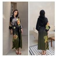 ราคา ชุดนอนผ้าซาตินสตรีเสื้อคลุมอาบน้ำแขนยาวผ้าไอซ์ซิลค์ขนาดใหญ่สำหรับฤดูร้อนปี2022 (18868823487)