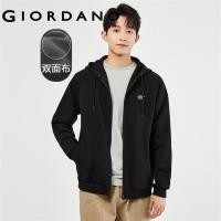 ราคา GIORDANO Men Jackets Letter Embroidery Zip Front Sweat Hooded Jackets Raglan Sleeve Simple Fashion Casual Sweat Jackets 01073870 (20349634853)