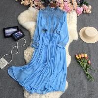 ราคา แฟชั่นสำหรับผู้หญิงเดรสยาวหรูแนวชุดเดรสปาร์ตี้พื้นสำหรับฤดูใบไม้ผลิใบไม้ร่วงเสื้อลูกไม้แขนยาวชุดเดรสรัดรูปสำหรับสุภาพสตรี (20826705455)