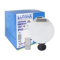 ราคา LUMAX ชุดโคมหัวเสาโซล่าร์พร้อมหลอด LED ใช้งานเปิด ปิดแสงผ่านรีโมท (18831559898)