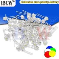 ราคา 100ชิ้น5มม ไดโอด LED หมวกฟางสีขาวสีแดงสีเขียวสีฟ้าสีเหลืองไดโอดเปล่งแสงแสงโปร่งใสไฟฉายหลอดยูวี (18632157728)