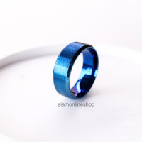 ราคา แหวน ไทเทเนียม สีน้ำเงิน ไม่ลอก ไม่ดำ blue titanium ring by siamonlineshop (20303616244)