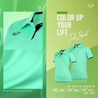 ราคา ใหม่ GRAND SPORT เสื้อโปโลแกรนด์สปอร์ตหญิง รุ่น 12 795 ใส่สบาย สีกรมท่า ขาว โอรส บานเย็น ส้ม แดง ฟ้า ม่วง เขียว (19109712399)