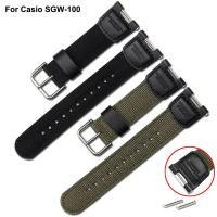 ราคา ไนลอนหนังนาฬิกา Casio SGW 100 SGW100 SGW200 GW 3500B 3000B กีฬาเปลี่ยนเหล็กสแตนเลสนาฬิกาอุปกรณ์เสริม (8808986509)