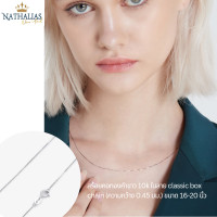 ราคา สร้อยคอทองคําขาว 10k ในลาย classic box chain ความกว้าง 0 45 มม ขนาด 16 20 นิ้ว (20143207810)