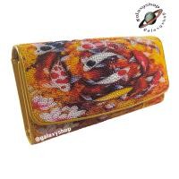 ราคา กระเป๋าสตางค์ผู้หญิงใบยาว สไตล์ 3 พับเลดี้ กระเป๋าสตางค์หนังปลากระเบนแท้ ลายปลาคราฟ ลายปลามังกรทอง ลายปลาหมอสี สวยล้ำเลอค่า (15031830580)