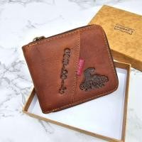 ราคา กระเป๋าสตางค์ผู้ชายซิปรอบ หนังวัวแท้100 ทั้งใบ กระเป๋าสตางค์แนววินเทจ สุดเท่ กระเป๋าสตางค์ผู้ชายคลาสสิค ทรงสวยมากๆ พร้อมกล่อง (19371999963)
