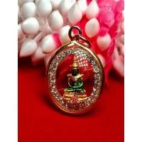 ราคา P612 จี้พระแก้วมรกต พระแก้ว พระแก้วมรกต ล้อมเพชร ขนาด 1 5X2 0 ซม พระแก้วมรกตแท้ กรอบ ทองไมครอน 24K (18224874778)