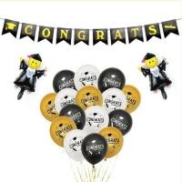 ราคา ลูกโป่งชุด เซท รับปริญญา บัณฑิตน้อย congratulations (7180698153)