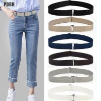 ราคา PDBH Fashion Store Invisible Belt Buckle Plastic Elastic Belt Women Men Adjustable Belt Fashion (14020304987)