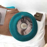 ราคา INS ฤดูใบไม้ร่วงฤดูหนาวขนสัตว์หมวกเบเร่ต์หมวกตัวอักษรหญิงฉลากหมวกเบเร่ต์หมวก (16271795656)