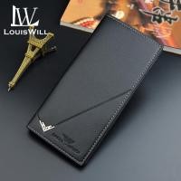 ราคา กระเป๋าสตางค์แฟชั่นของผู้ชาย LouisWill กระเป๋าสตางค์ทรงยาวบัตรหลายใบกระเป๋าสตางค์แบบพับกระเป๋าสตางค์จุมากกระเป๋าสตางค์นุ่มพิเศษ PU กระเป๋าสตางค์ธุรกิจกระเป๋าเดินทาง Pouch Koin บัตร ID เครดิต (21172706