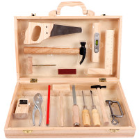 ราคา พร้อมส่งในไทย ของเล่นไม้ กล่องเครื่องมือ Toolbox 16 ชิ้น ของเล่นเครื่องมือช่าง (16589306543)