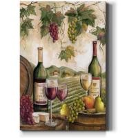 ราคา ไร่องุ่นศิลปะบนผนังสีแดงและสีขาวที่ตกแต่งไวน์ชีสและองุ่นห้องครัวที่สวยงามหรือห้องรับประทานอาหารงานศิลปะพรีเมี่ยมแกลเลอรีผ้าใบห่อพร้อมที่จะแขวนใน H X In W ผลิตที่อเมริกา Azs Wc Mk (20359801376)