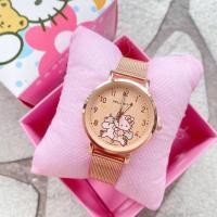 ราคา ใหม่ล่าสุด นาฬิกาคิตตี้ นาฬิกาข้อมือผู้หญิง น่ารักมาก สายเหล็กแม่เหล็ก แถมฟรี กล่องลายคิตตี้ (13493812063)