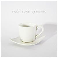 ราคา Baansuanceramic ชุดกาแฟ แก้วกาแฟเซรามิค แก้วกาแฟเซรามิค แก้วกาแฟพร้อมจานรอง ขนาด6ออนซ์ (7883162244)