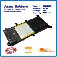 ราคา Asus แบตเตอรี่ โน๊ตบุ๊ก Battery Notebook Asus VivoBook 4000 V555L MX555 Series C21N1408 ของแท้ 100 ส่งเร็ว (10087201840)