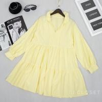 ราคา มินิเดรส สไตล์คุณแอน lll Freesize lll PE058 ชุดเดรส คอจีน แขนยาว แต่งระบายเป็นชั้นๆ ผ้าไหมอิตาลี (9095512996)