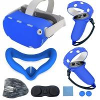 ราคา VR Helmet Silicone Protective Cover Case for Oculus Quest Headset Shell for Quest 2 VR Helmet Accessories (19768519520)
