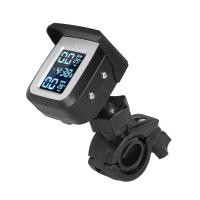ราคา TPMS Tyre Pressure Monitoring System Solar Power Wireless Tire Pressure Monitoring System with 2 External Sensors Temp Pressure LCD Display Auto Alarm Auto Sleep Awake for Motorcycle (10478735284)