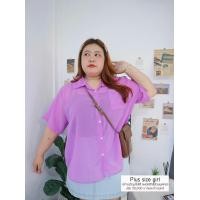 ราคา เซตเสื้อเชิ๊ตชีฟองแขนสั้น พร้อมสายเดี่ยว ไซส์ใหญ่ (20540382400)