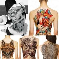 ราคา MQSDL Cool น้ำขนาดใหญ่ Transfer Tiger ปลามังกรหมาป่า TemporaryTattoo เต็มรูปแบบสติ๊กเกอร์รอยสัก S สติ๊กเกอร์รอยสักกันน้ำรูปลอก (7471575227)