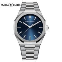 ราคา MAKAMBAKO สายเหล็กสแตนเลสผู้ชายสีดำกันน้ำควอตซ์ M 5015นาฬิกาแฟชั่นเรียบง่าย (18020044775)