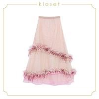 ราคา Kloset Sparkling Long Skirt With Feather Detail SS18 S005 เสื้อผ้าผู้หญิง เสื้อผ้าแฟชั่น กระโปรงแฟชั่น กระโปรงยาว กระโปรงแต่งขนนก (4972898723)