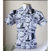 ราคา เสื้อเชิ้ตผู้ชายผ้ายืดลายหนังสือพิมพ์ (20995055653)
