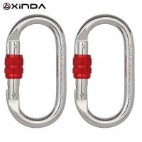 ราคา Xinda Outdoor Climbing Carabiner O Shape สกรูล็อค Spring Loaded Gate Hook 25kN หัวเข็มขัดนิรภัยเหล็กล็อคอุปกรณ์ปีนเขา (16078901155)