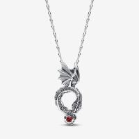 ราคา 925 Sterling Silver Game of Thrones Dragon Pendant Necklace Jewelry For Women (21051817468)