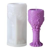 ราคา Skull Candle Mold Holy Grail Skull Head Epoxy Resin Candle Making Silicone Mold 3D Holy Grail Epoxy Resin Silicone Halloween Themed Candle Making Supply for DIY Tabletop Decorations practical (2071759