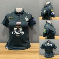 ราคา เสื้อกีฬาทีมชาติไทย ชุดกีฬา ทีมชาติไทยคอปก1 ทรงเลดี้ ฟรีไซส์ อกก่อนยืด32 38 ยาว26 นิ้ว (16171285206)