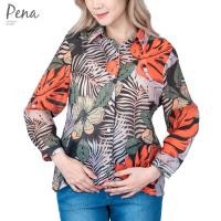 ราคา Pena house เสื้อเชิ๊ตผู้หญิงแขนสามส่วน ลายดอกไม้ POSL032301 (18895538817)