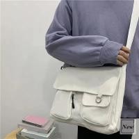ราคา พร้อมส่ง กระเป๋าสะพายไหล่ ผ้าแคนวาส กระเป๋าสะพายข้าง วินเทจ แฟชั่น ปรับสายได้ ช่องเก็บของเยอะ (20730622438)